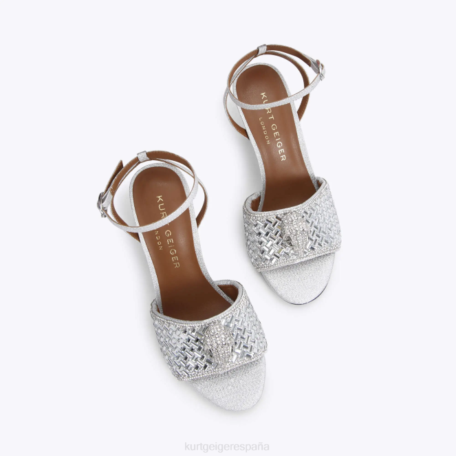 Kurt Geiger mujer sandalia kensington londres 2LPR412 | calzados combinación de plata
